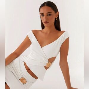 Peppermayo Shoreline Off Shoulder Top - White